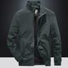 Men's Spring and Autumn Lightweight Jacket Long Sleeve Stand Collar Jacket Solid Color Zipper Multi-Pocket Casual Youth Jacket
