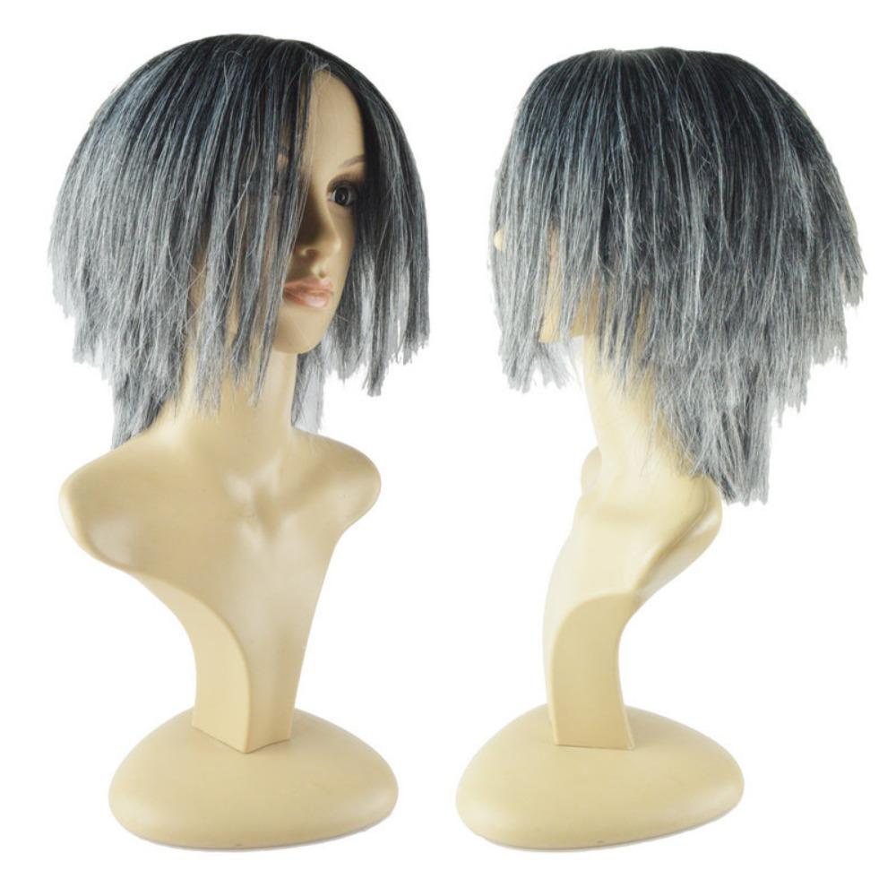 Gray Old Man Wig Beard Funny Halloween Cosplay Wig Wizard Wig Beard Makeup Party