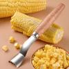 Yousheng Corn Cob Peeler Corn Kernel Remover with Ergonomic Handle Arc-Shaped Shovel Head Multipurpose Kitchen Gadget