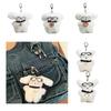 Plush Dog Keychain Cartoon Animal Pendant Keyring Fashionable Key Rings Jewelry Accessories for Backpacks and Phones