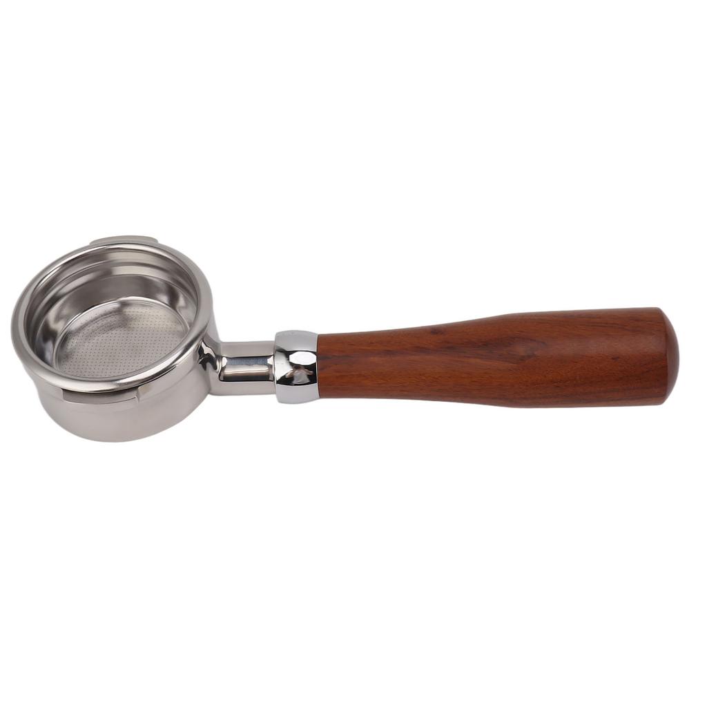 58 мм бездонный портафильтр с 2 ушками из нержавеющей стали и деревянной ручкой, съемный аксессуар для кофемашины