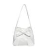 Korean Style PU Bow Shoulder Bag Bucket Bag Fashion Underarm Bag Temperament INS Tote Bag  Gift