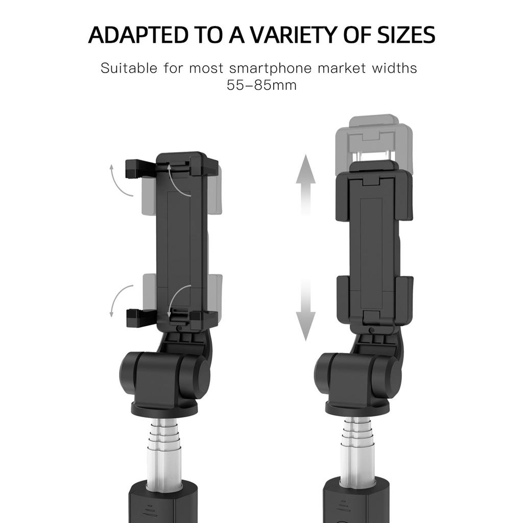 27,5-дюймовая селфи-палка 3-в-1, настольный штатив, стабилизатор подвеса с 6-секционной телескопической штангой с