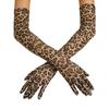 55cm Thin Leopard Mesh Gloves Long Costume Gloves Fashion Disco Mittens  Opera Stage