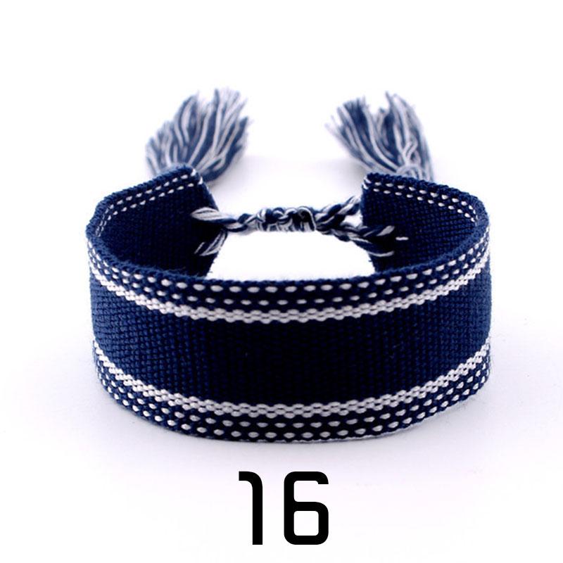 Женская мода ювелирные изделия подарок красочный декоративный узор вышитый ручной работы плетеный браслет в стиле бохо