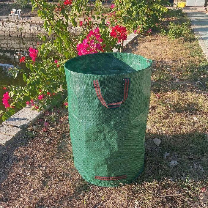 Садовые мешки - Набор из 3 штук - 160 л - Самостоятельно стоящие - Складные - Для зеленых отходов