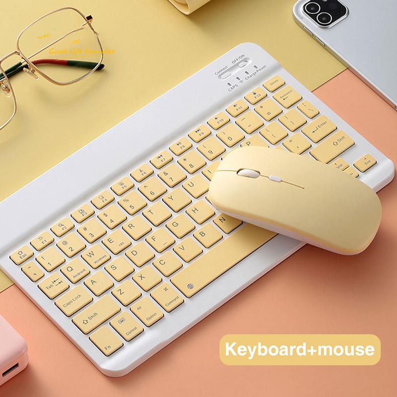 Беспроводная Bluetooth-клавиатура и мышь, русский, французский, португальский, испанский, корейский язык для Android iOS, Windows Phone, планшета, iPad