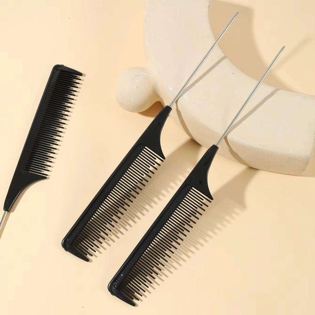 3pcs/set styling comb tail comb set dyeing comb partition highlights braid cutting comb tip tail comb Special for real hair wigs