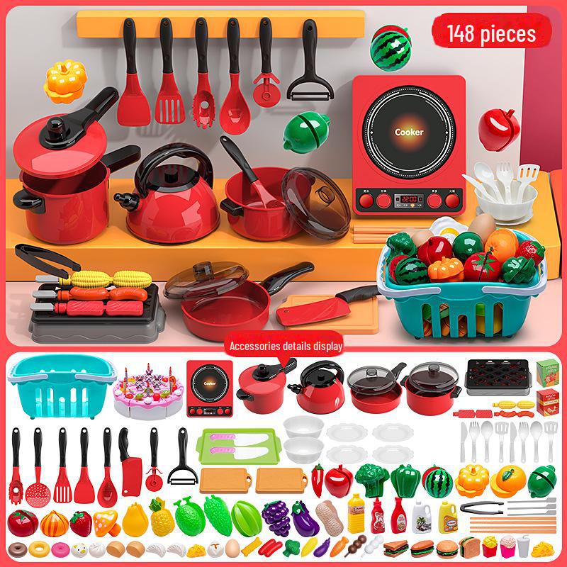 Детский игровой кухонный набор - Посуда для готовки и жарки для мальчиков и девочек
