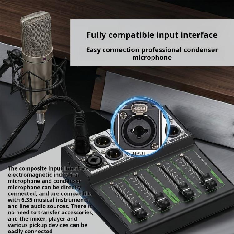 Passive Volumes Controller With 4 XLR Output Channel And Linears Scale Faders Quiet For Professional Auditory