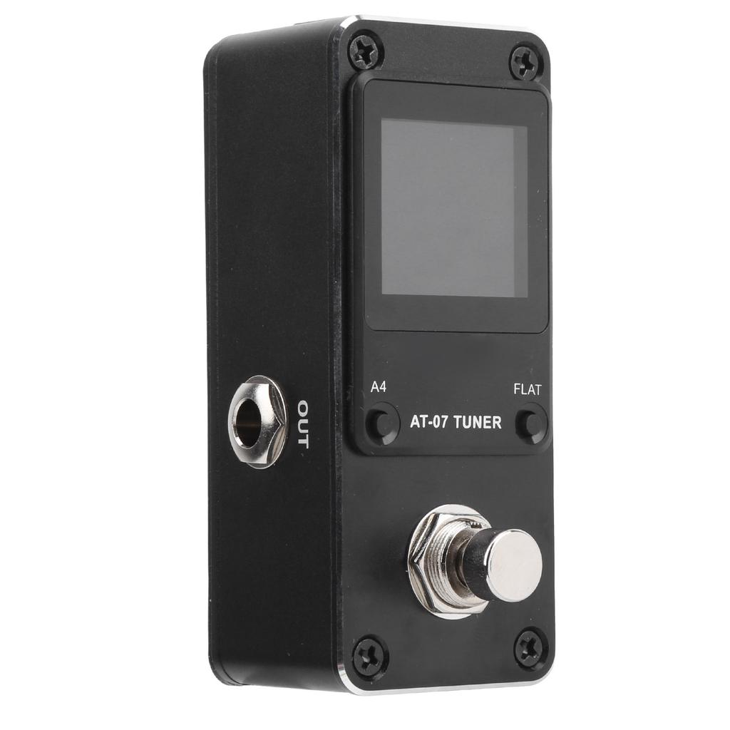 Aroma Электрогитара Педаль Тюнер Bass 430?Переключатель True Bypass 450 Гц из алюминиевого сплава AT?07
