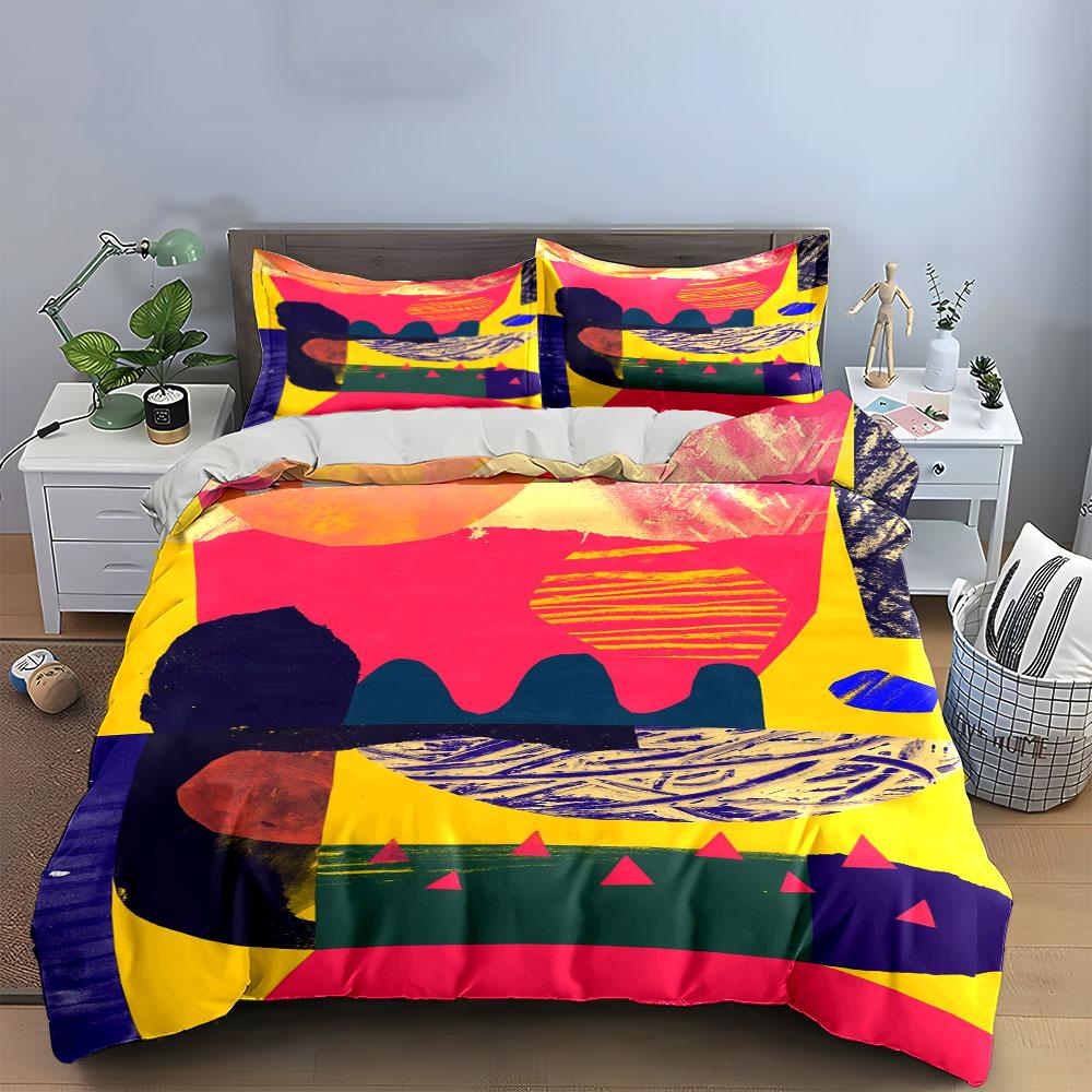 Abstract shapes and patterns. Bedding sets Duvet cover sets Duvet covers Pillowcases(1*Duvet Cover 2*Pillowcases without duvet insert)