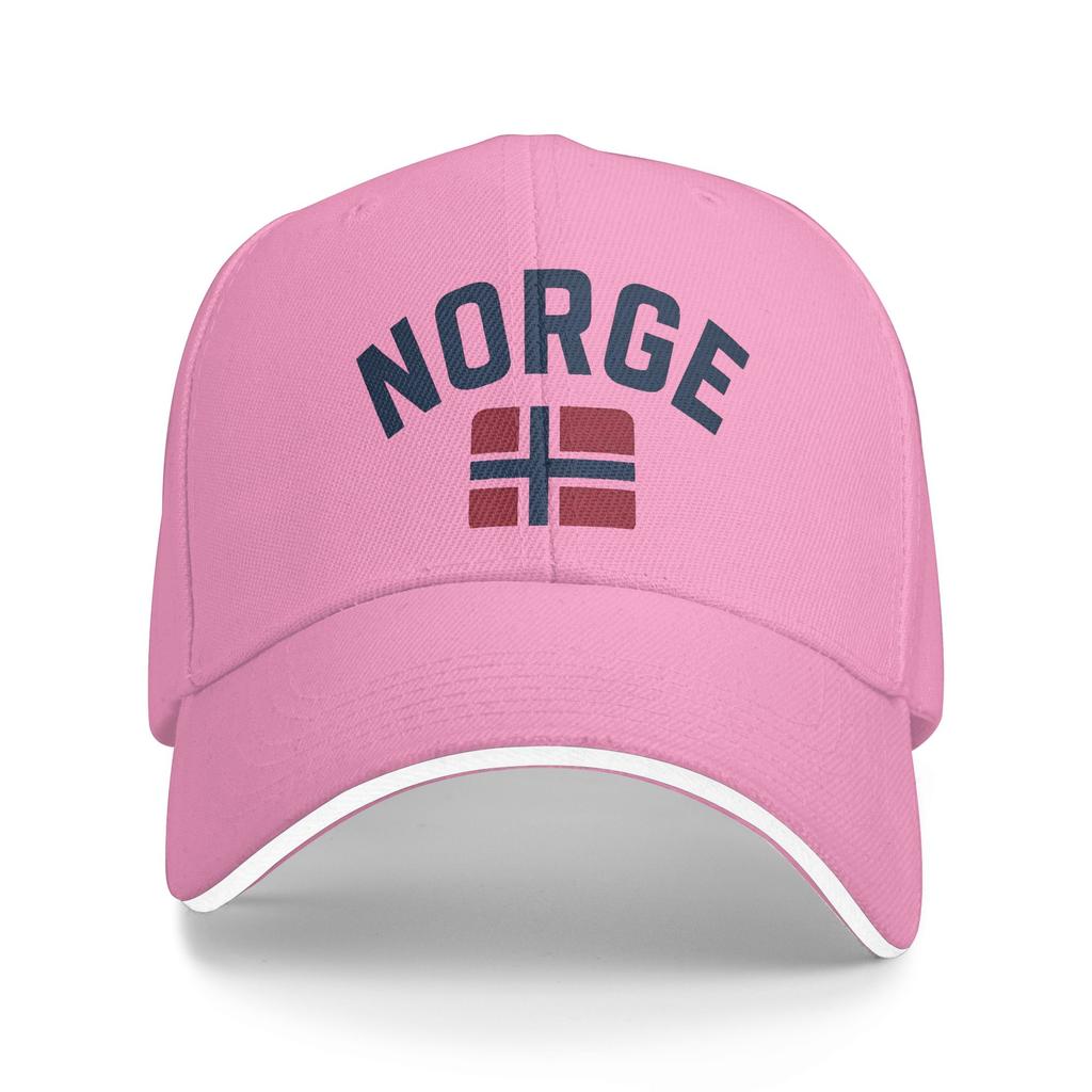 Norge Norway Nordic Cross Emblem Baseball Cap  WomenUnisex  Trucker Hat Summer Fitted Retro Running Hippie Sunscreen Baseball Caps