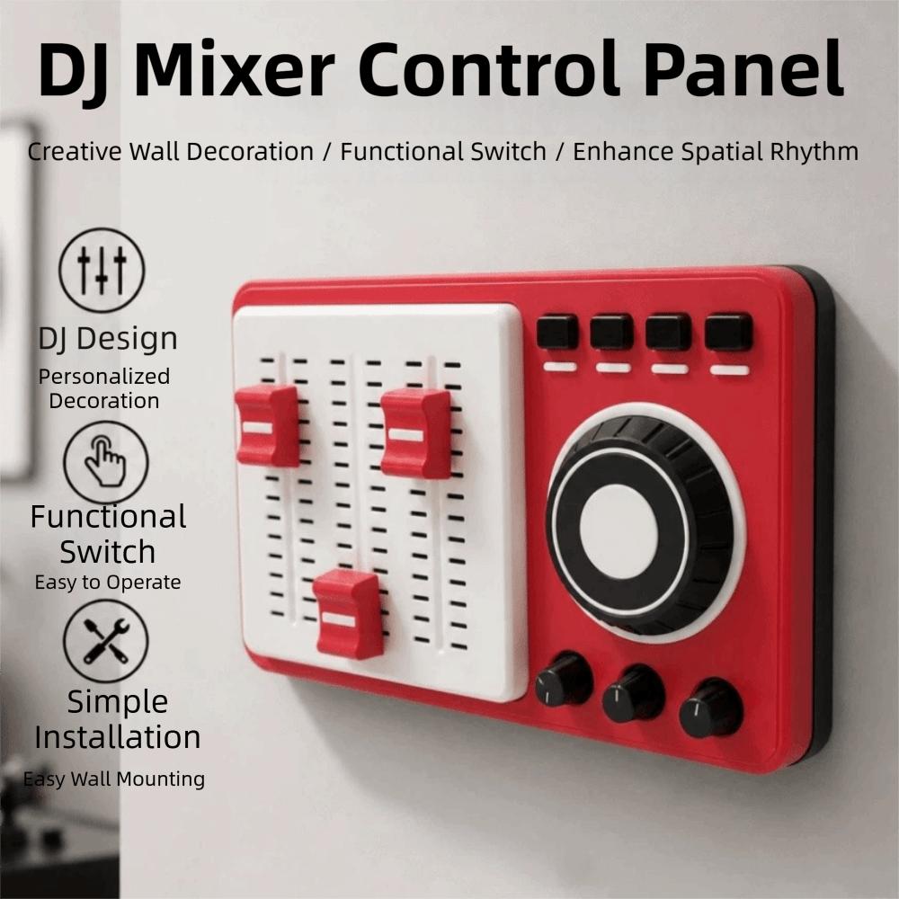 3 Switches Light Switch Guard Covers Vintage Mixing Console Shaped Switch Cover Children Bedroom