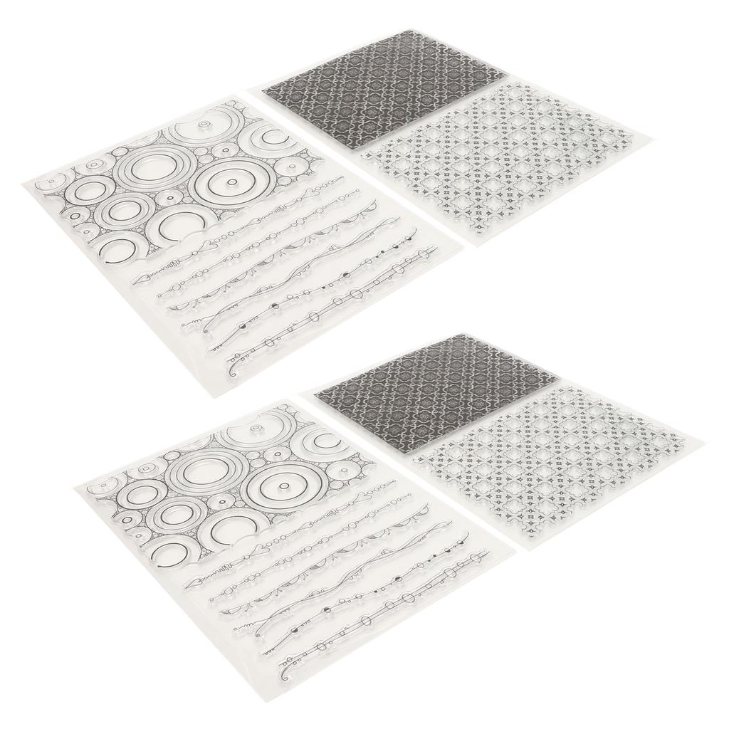 4 шт. Прозрачные штампы Интересный многоразовый материал Прозрачный внешний вид Тиснение Scr