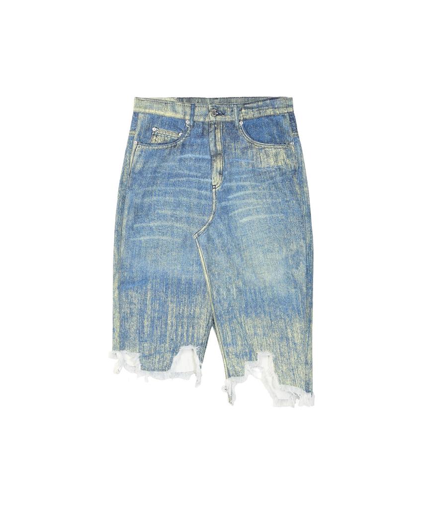 Camper Lab Paint Denim Skirt Sand Blue Au00032-002