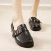 Модные GKTINOO Ретро Туфли из Натуральной Кожи на Мягкой Подошве 2025 Весна Новые Лоферы Круглый Носок Универсальные Слипоны Женские Балетки
