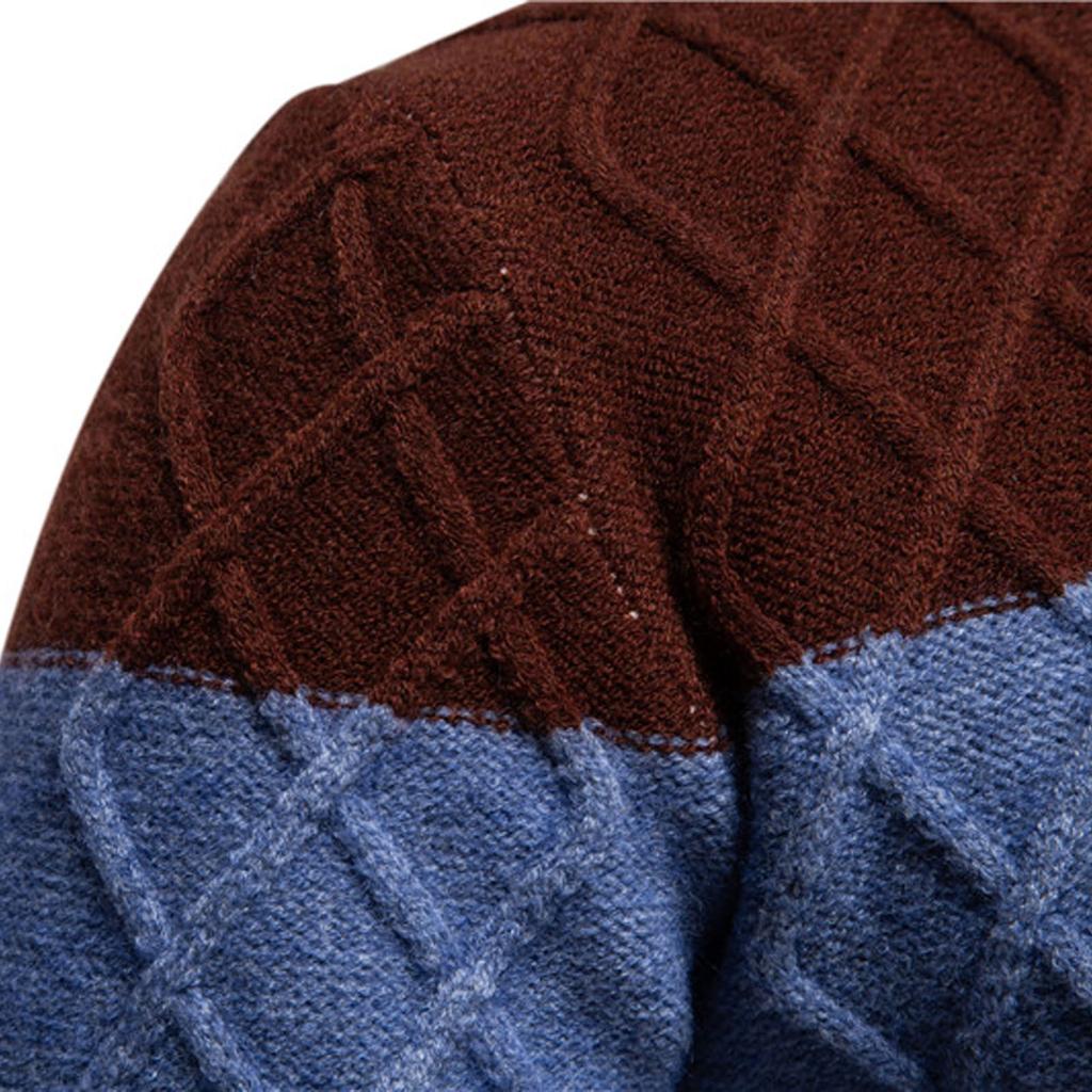 Fashion Leisure Long Sleeve Slim Fit Knitted Sweater Pullover Sweater