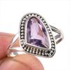 Natural Pink Amethyst Gemstone Handmade 925 Solid Silver Jewelry Ring S.10 S2l23
