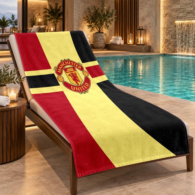 Beach Towel with Manchester United Design, Quick Dry Lightweight Towel for Swimming Pool Travel