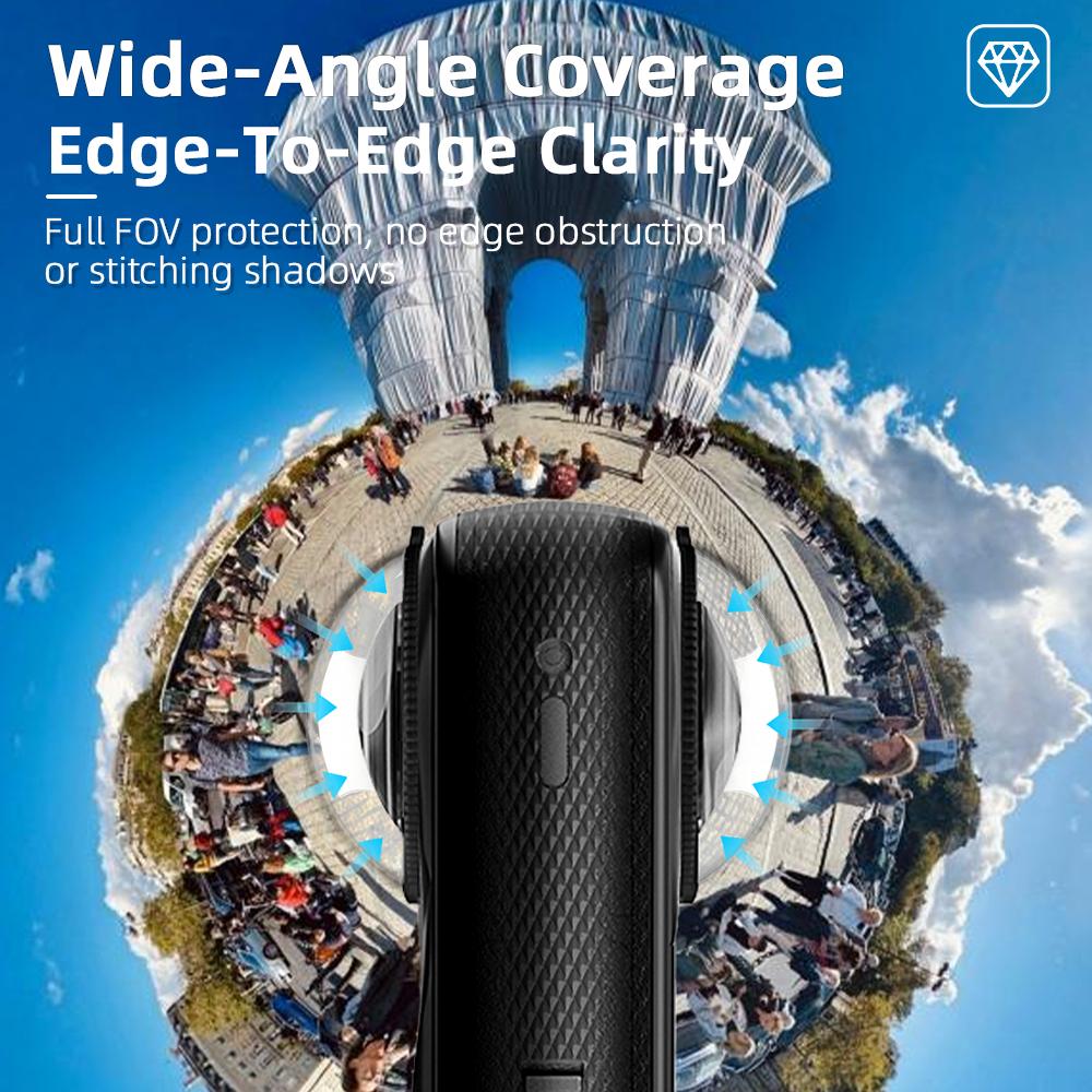 Flymile Premium Lens Guard для Insta360 X5 Camera Accessories Высокопрозрачная закаленная стеклянная защита объектива от царапин