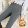 Lamb Wool Leggings Women's Autumn and Winter Outer Wear Fleece Thickened Thermal Pants High Waist Pure Cotton Extra Thick Tight Cotton Pants