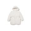 Levis Fw22 Solid Color Drawstring Hooded Down Jacket Women Jacket White A3257-0001