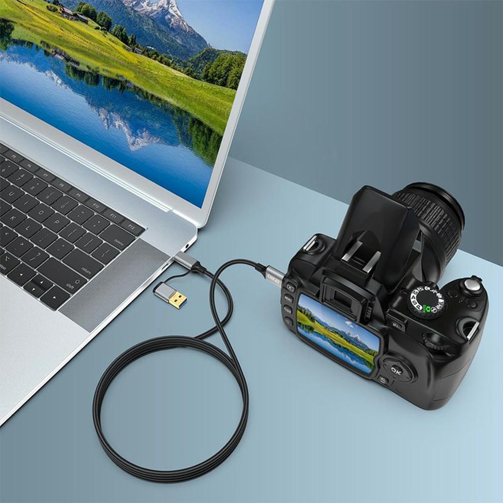 ENKAY HAT PRINCE 2 in 1 0.5m USB 3.0 A/Type-C to USB 3.0 Micro B Cable Camera Hard Drive Rapid Data Transfer