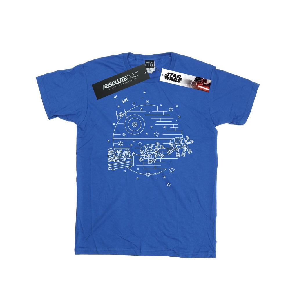 Star Wars Womens/Ladies Death Star Sleigh Cotton Boyfriend T-Shirt