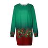 Long Sleeve Dress For Women Casual Christmas Printed Pullover Hip Pack Dress Sweater Dress Autumn