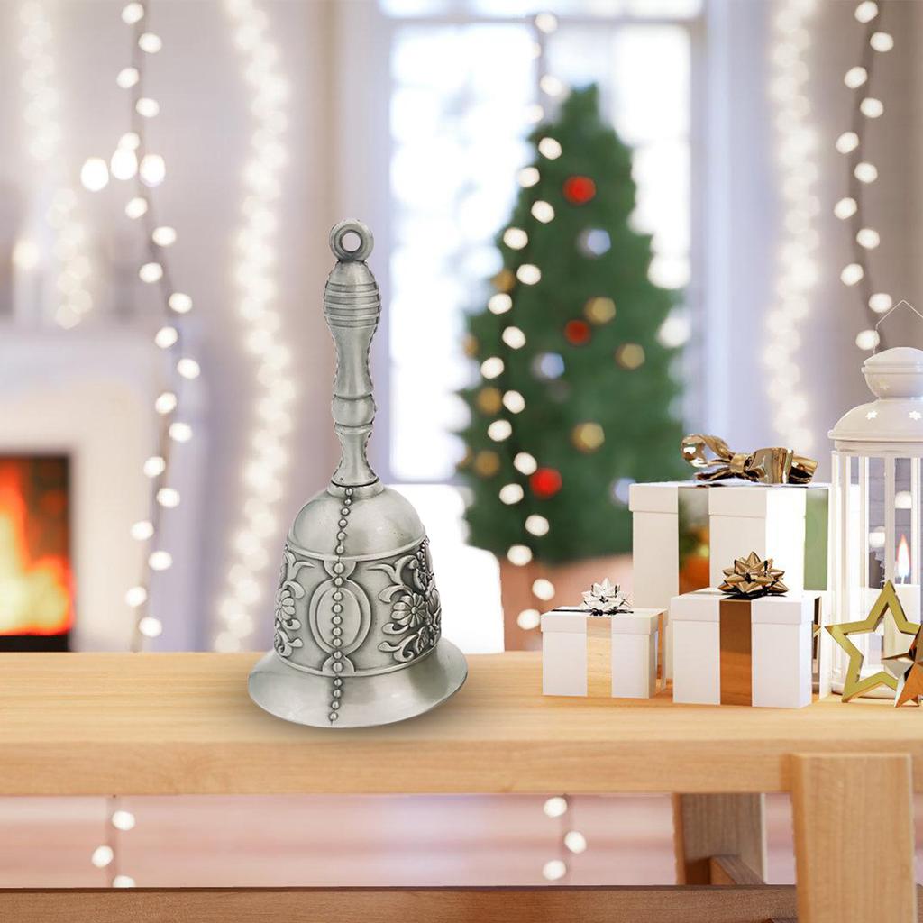 Metal Tea Hand Bells Service Handbell Dinner Bells Loud Call Handbell Vintage Metal Handbells with Delicate Handle