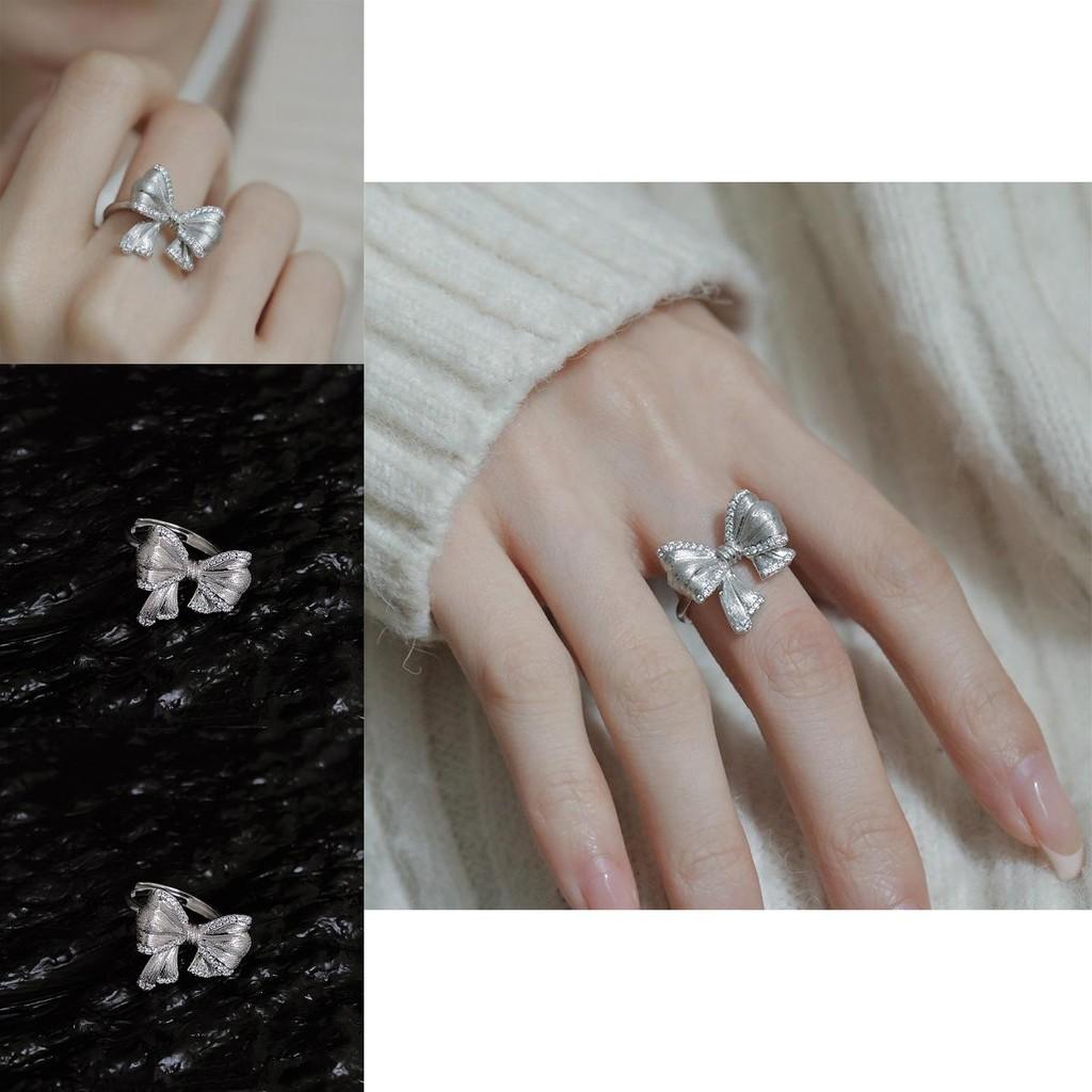 Chic And Minimalist Copper Bowknot Ring For Women With Adjustable Open Style