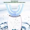 Electric Toothbrush U-Shaped Ultrasonic Silicone 360 Degrees Automatic Blue Light Toothbrush for Home Use