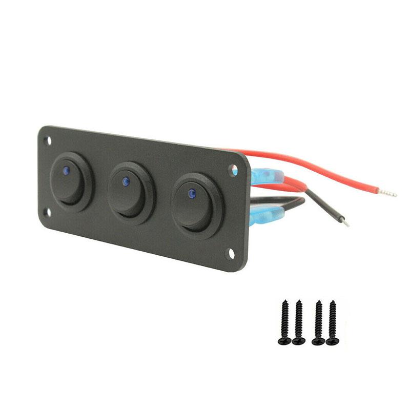 12 В 1-4 Gang Универсальный тумблер Панель USB Автомобиль Лодка Морской Автофургон Грузовик Синий светодиод Стильные аксессуары Морской кулисный переключатель