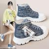 Fashion Women Sneakers New Canvas High-top Women Shoes Breathable Denim Sneakers Women Summer Thick Bottom Heightening Casual Shoes