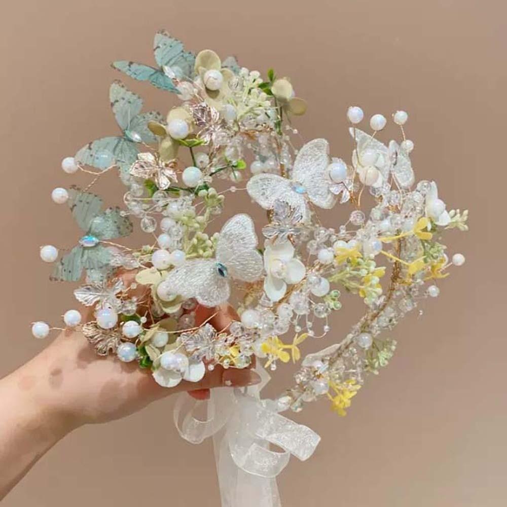 Bohemia Style Girls Garland Simulation Flower Wreath Headband Elegant Flower Headdress Party