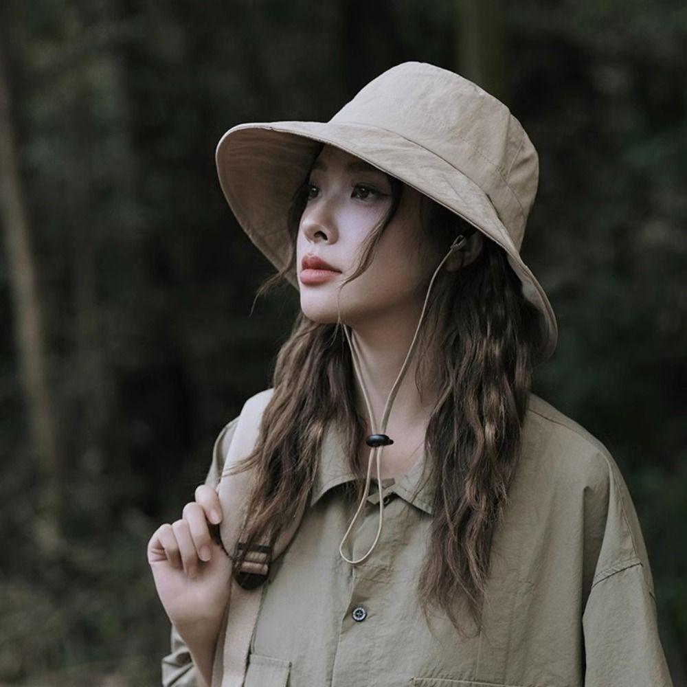 Японская шляпа от солнца с широкими полями, защита от УФ-лучей, быстросохнущая панама, шляпа рыбака на шнурке, рыбалка