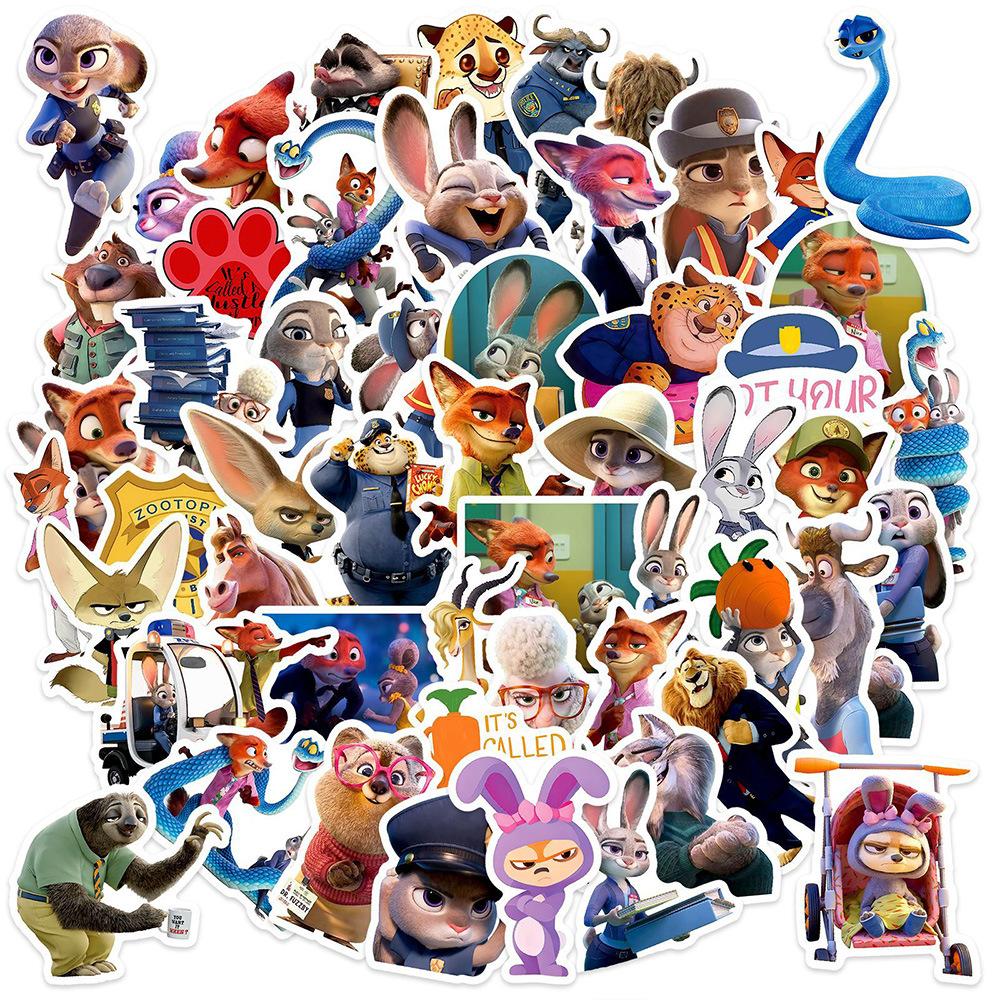 Стикеры зоотрополис zootopia Джуди и Ник виниловые стикеры, наклейки для ноутбука, на телефон стикерпак наклейки набор наклейок 55 шт