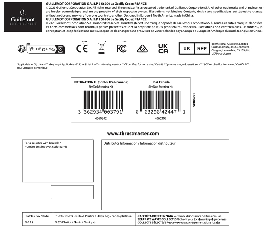 Комплект рулевого управления SimTask. Горизонтальное крепление для изменения положения контроллера рулевого управления. Совместимо с T128 []Thrustmaster /T248