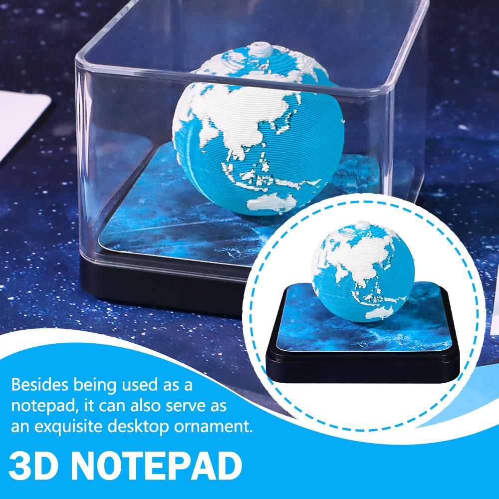 3D Time Piece Calendar 2026 3D Tear Away Earth Calendar Decoration, Paper Sculpture Non-stick Notes, Paper Carving Art Xmas Gift