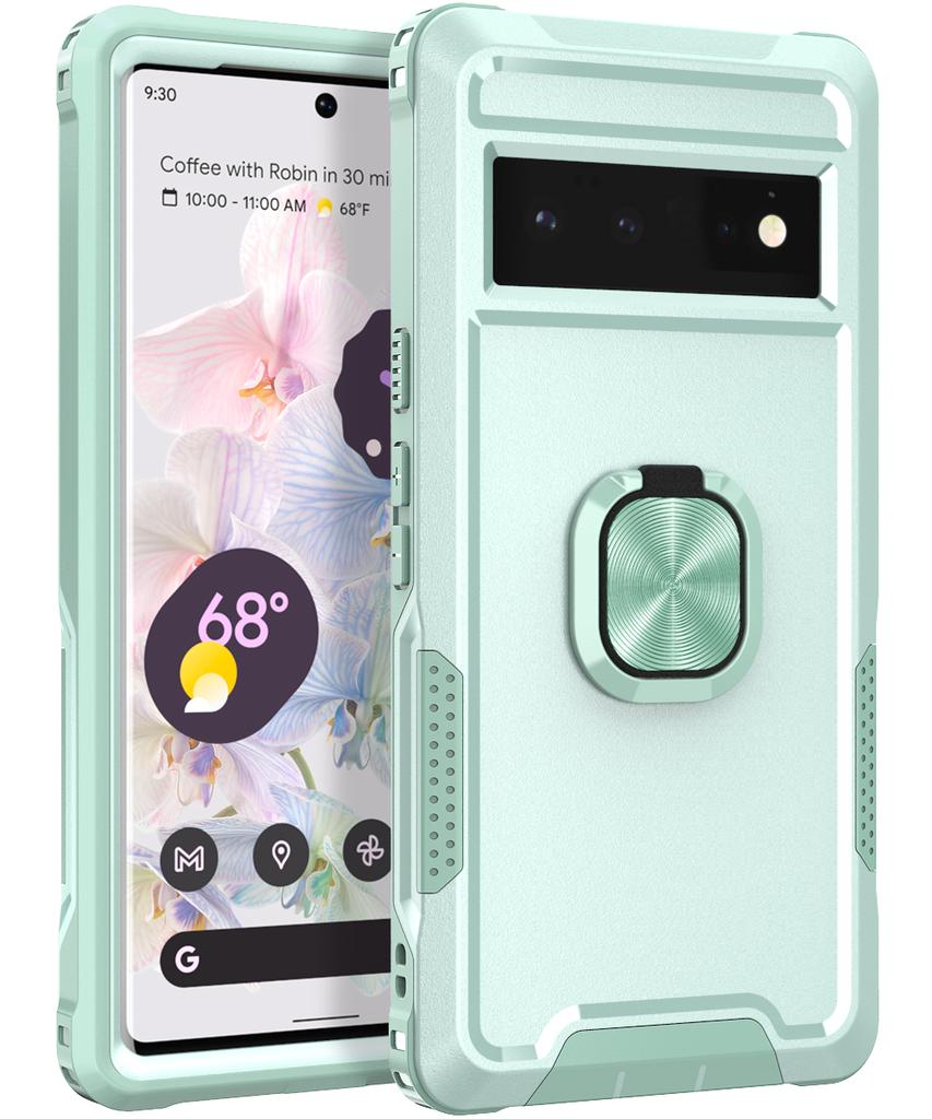 Pixel 6 Cases Heavy Duty Drop Protection Kickstand Rugged Shockproof/Dust Proof 3-Layer Phone Case For Google Pixel 6 Pro