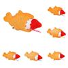 Simulation Fish Biscuit Keychain Keyring Fruit Ice Cream Food Toy  Backpack Decor