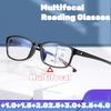Anti Blue Light Multifocal Reading Glasses for Men Women Ultralight Sports Progressive Far Sight Glasses of View Far and Close