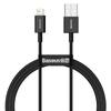 Baseus 2.4A USB To Lightning Cable, 1m, Black