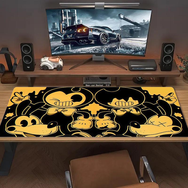Bendy2 Print Cushion Non-slip Laptop Tablet Big Mousepad XXL Mat Mini PC Playmat With Lock edge