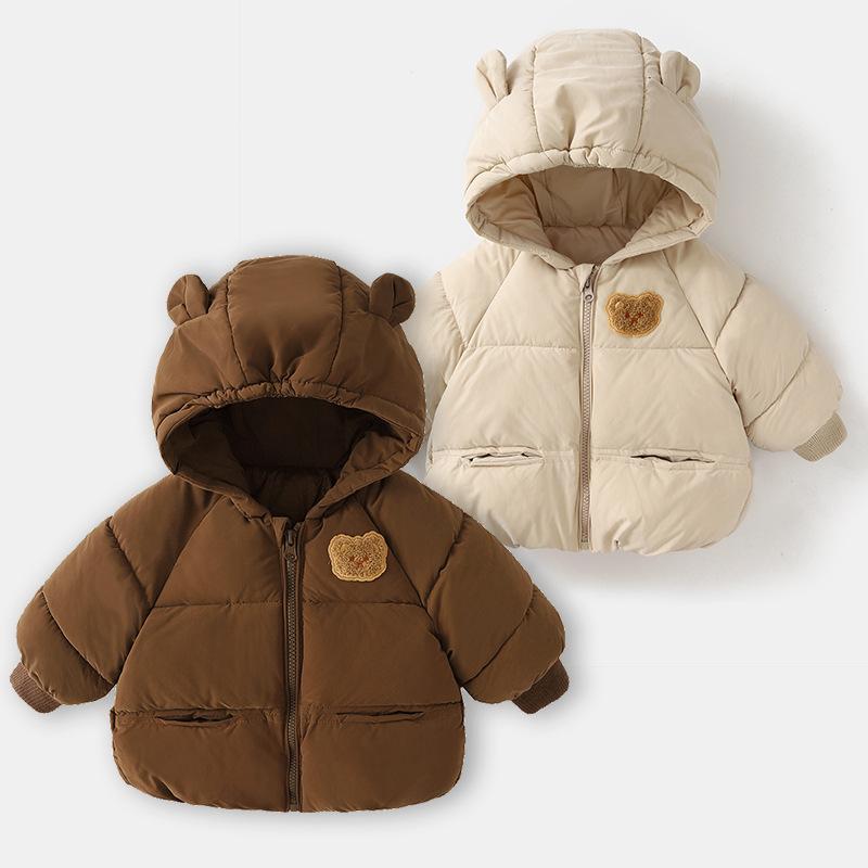 Winter Baby Coat Warm Comfort Cotton Clothes Simple Versatile Girl Clothes Cute Daily Cotton Jacket Classic Light Winter Clothes