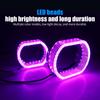 3 Inch LED Angel Eyes Car Headlight RGB LED Halo Ring Light 5D APP Control DRL Daytime Running Light With Turn Signal Light
