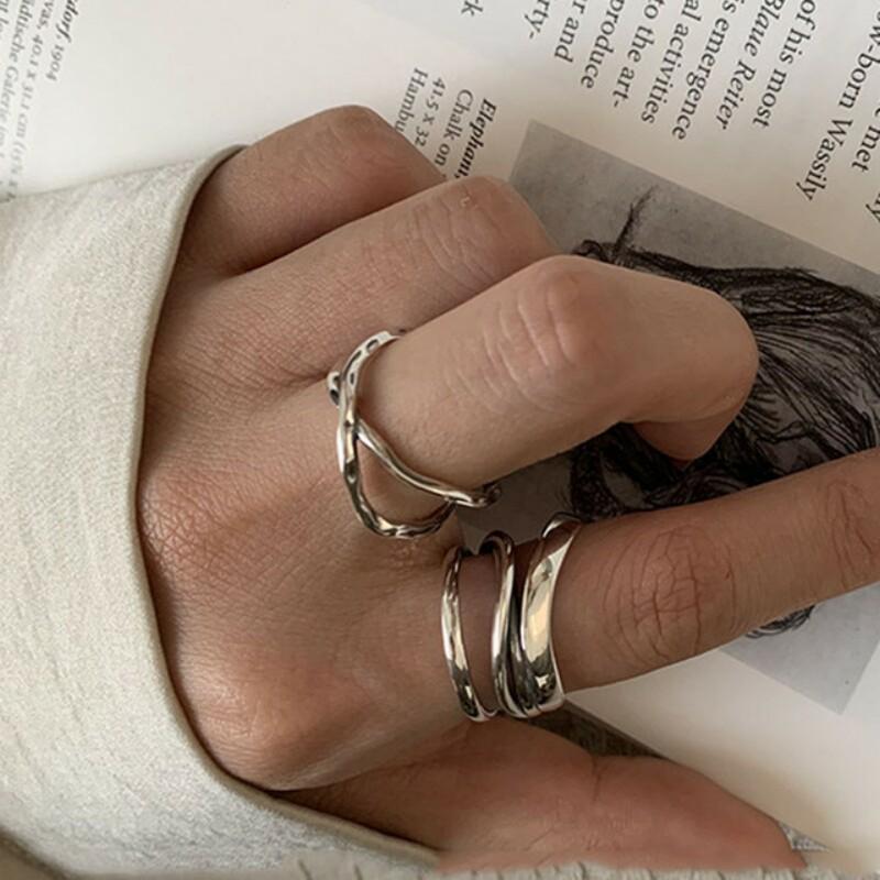Серебряные кольца-кресты с винтажным узором для женщин, парные, минималистичные, ювелирные изделия для вечеринок, подарок, предотвращают аллергию