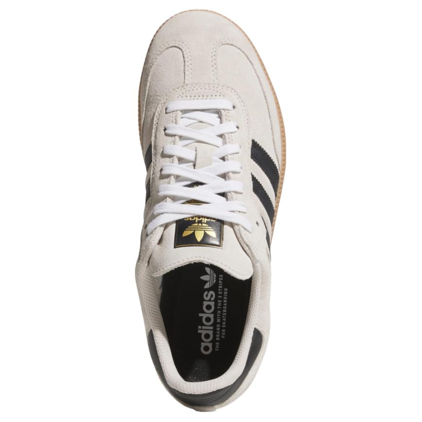 adidas Кроссовки Unisex Samba ADV Alumina Black Gum с кремовой подошвой и черным верхом JR7108