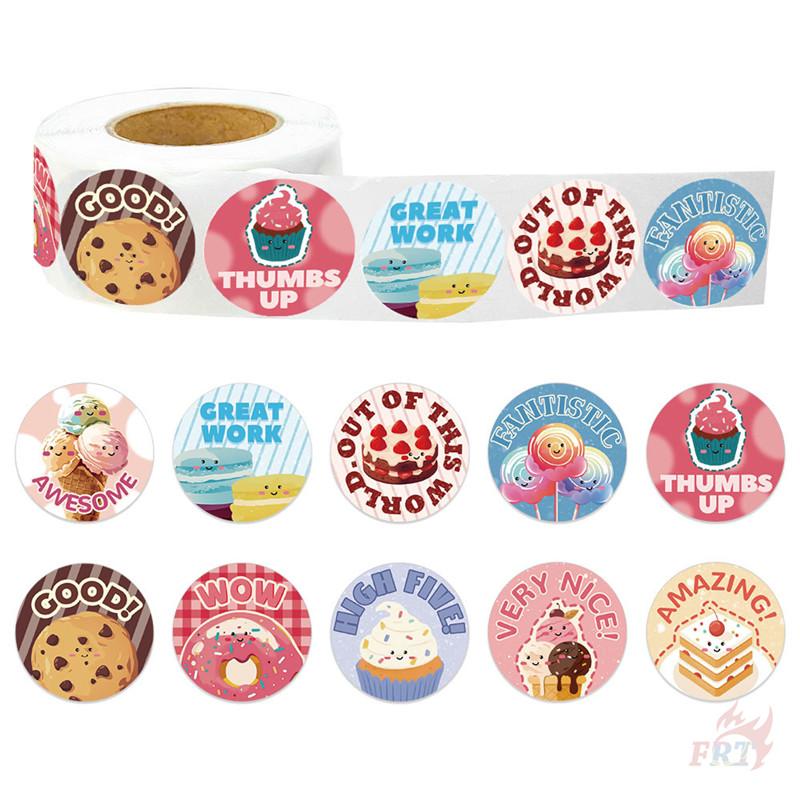 500 шт./рулон Поощрение учителя. Сладкие десерты Детские награды Наклейки - DIY Скрапбукинг Декор Альбом Запечатывание Этикетки Наклейки